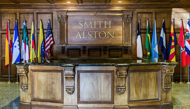 smith alston podium at their law firm